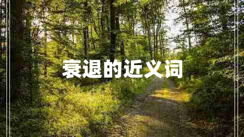 衰退的近義詞