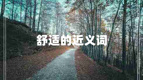 舒適的近義詞
