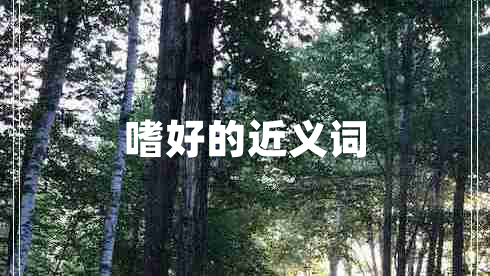 嗜好的近義詞