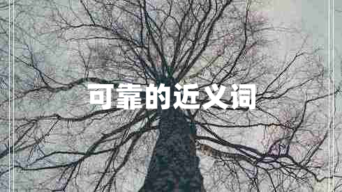 可靠的近義詞