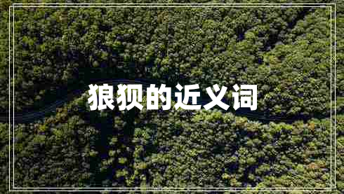 狼狽的近義詞