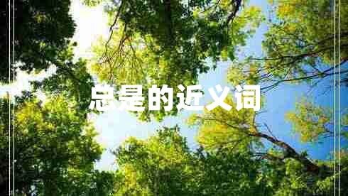 總是的近義詞