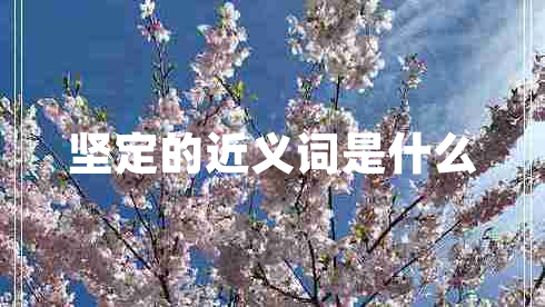 堅定的近義詞是什么