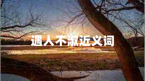 遇人不淑近義詞