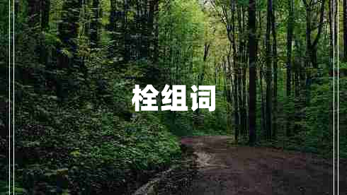 栓組詞