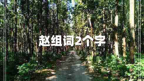 趙組詞2個字