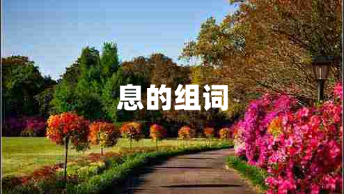 息的組詞