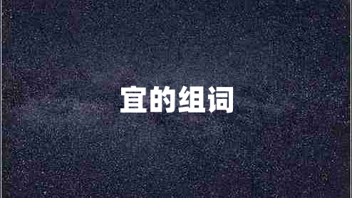宜的組詞