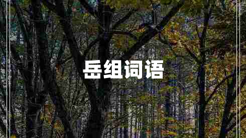 岳組詞語(yǔ)