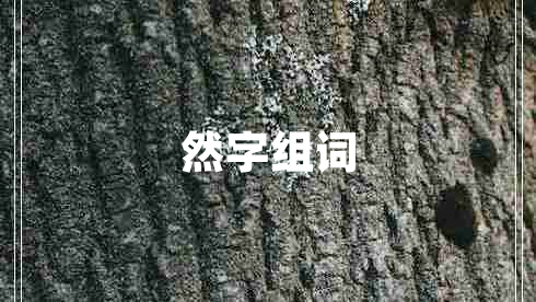 然字組詞