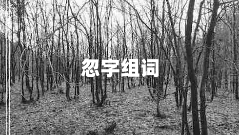 忽字組詞
