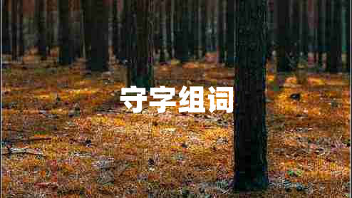 守字組詞