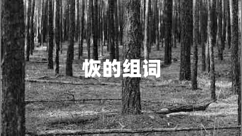 恢的組詞