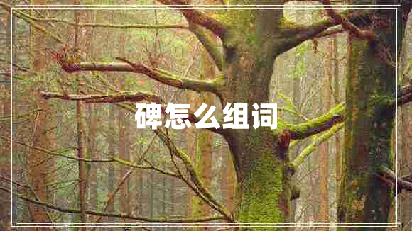 碑怎么組詞