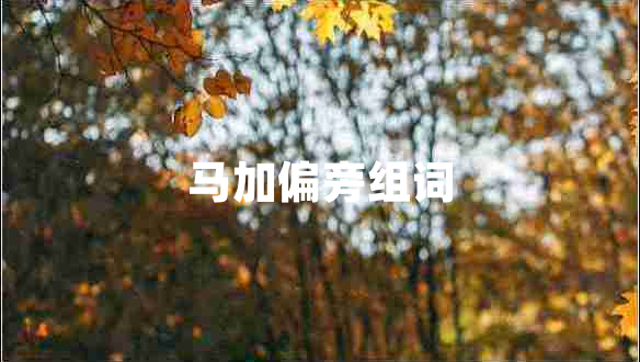 馬加偏旁組詞