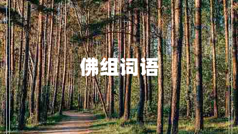 佛組詞語(yǔ)