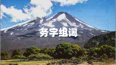 務(wù)字組詞