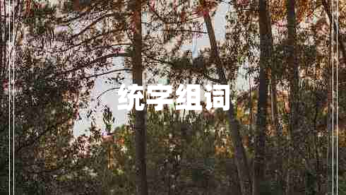 統字組詞