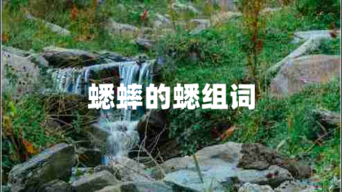 蟋蟀的蟋組詞