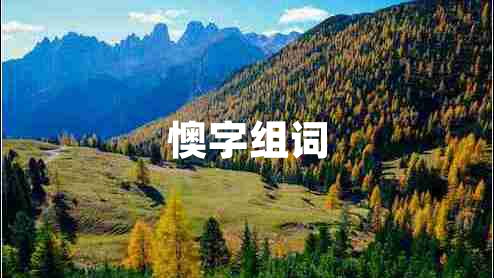 懊字組詞
