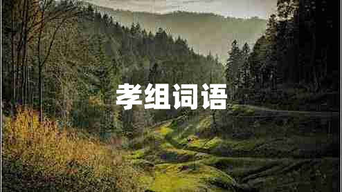孝組詞語(yǔ)