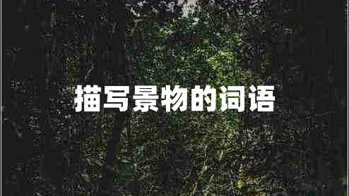 描寫(xiě)景物的詞語(yǔ)