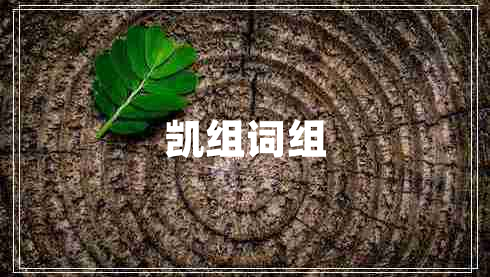 凱組詞組