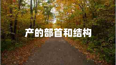 產(chǎn)的部首和結構