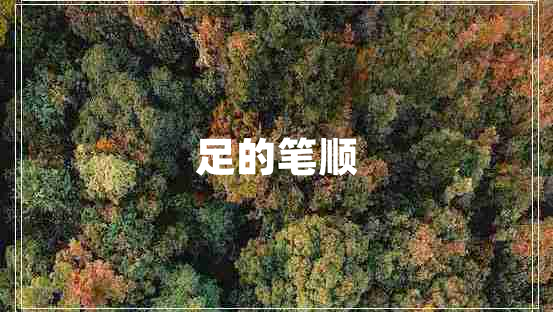 足的筆順