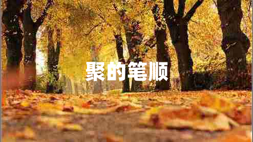 聚的筆順