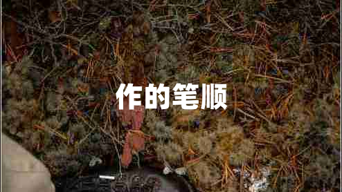 作的筆順