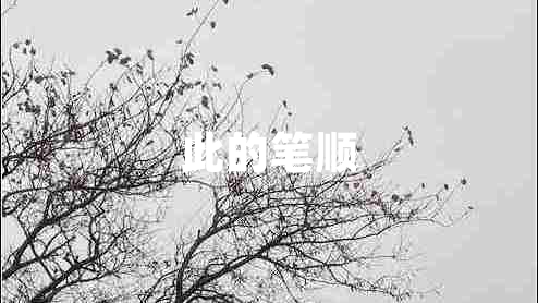 此的筆順