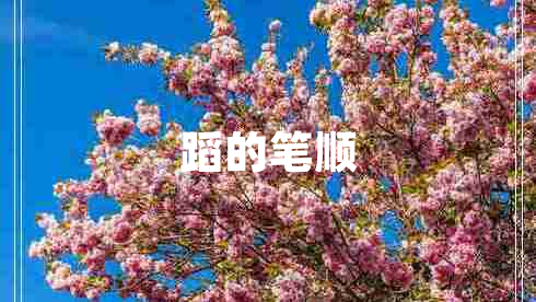 蹈的筆順