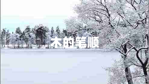 木的筆順