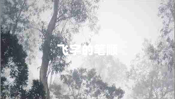 飛字的筆順