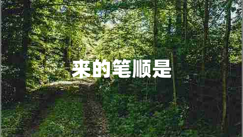 來(lái)的筆順是