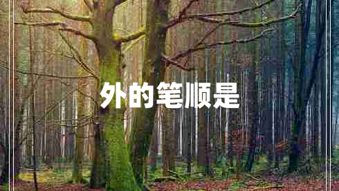 外的筆順是