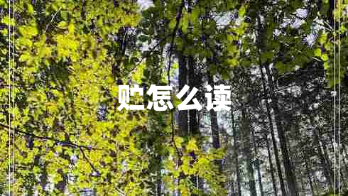 貯怎么讀