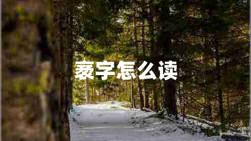 袤字怎么讀