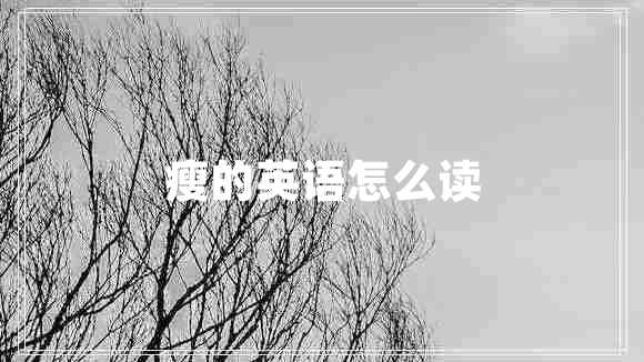 瘦的英語(yǔ)怎么讀