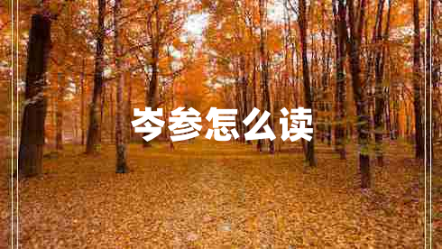 岑參怎么讀