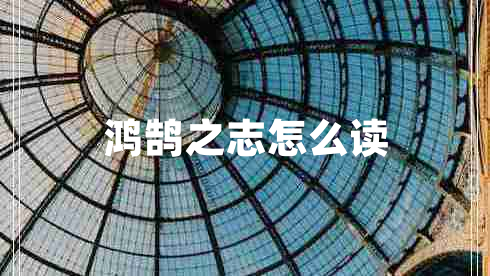 鴻鵠之志怎么讀
