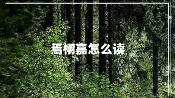 焉栩嘉怎么讀