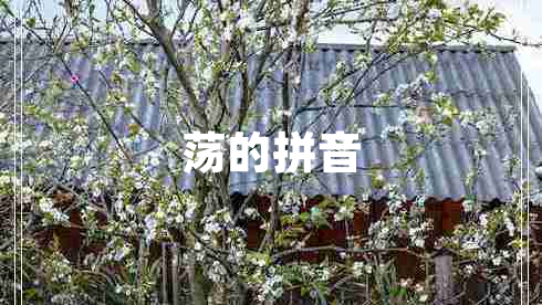 蕩的拼音