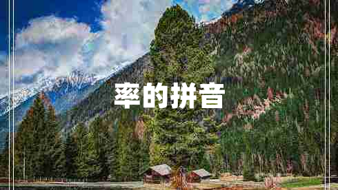 率的拼音