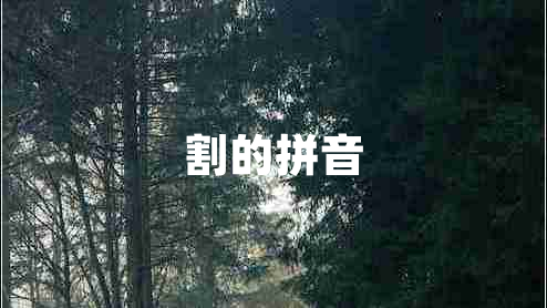 割的拼音