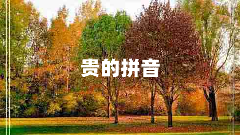 貴的拼音