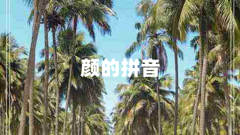 顏的拼音