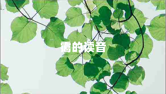 靄的讀音