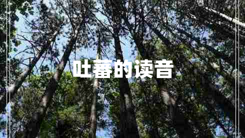 吐蕃的讀音